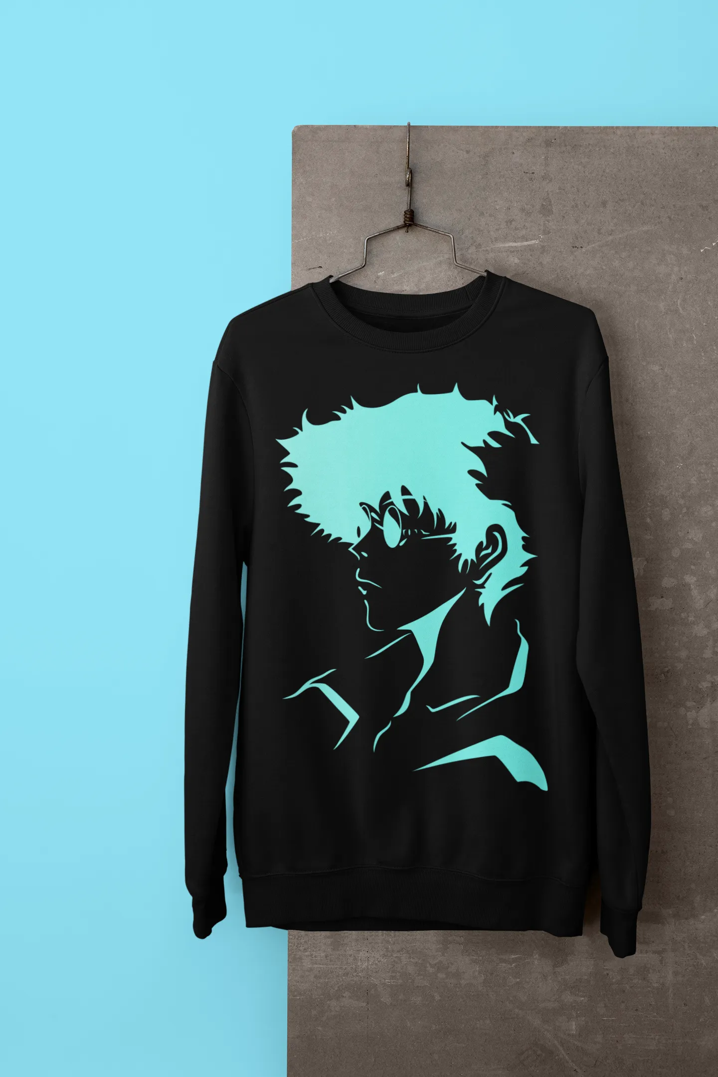 Cowboy Bebop (Spike Spiegel - Electric Blue) - Crewneck Sweatshirt