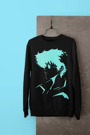 Cowboy Bebop (Spike Spiegel - Electric Blue) - Crewneck Sweatshirt