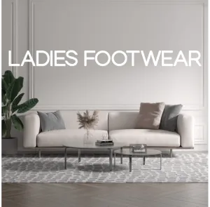 Custom text: LADIES FOOTWEAR