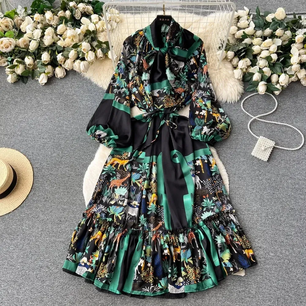 Floral Print Elegant Dresses