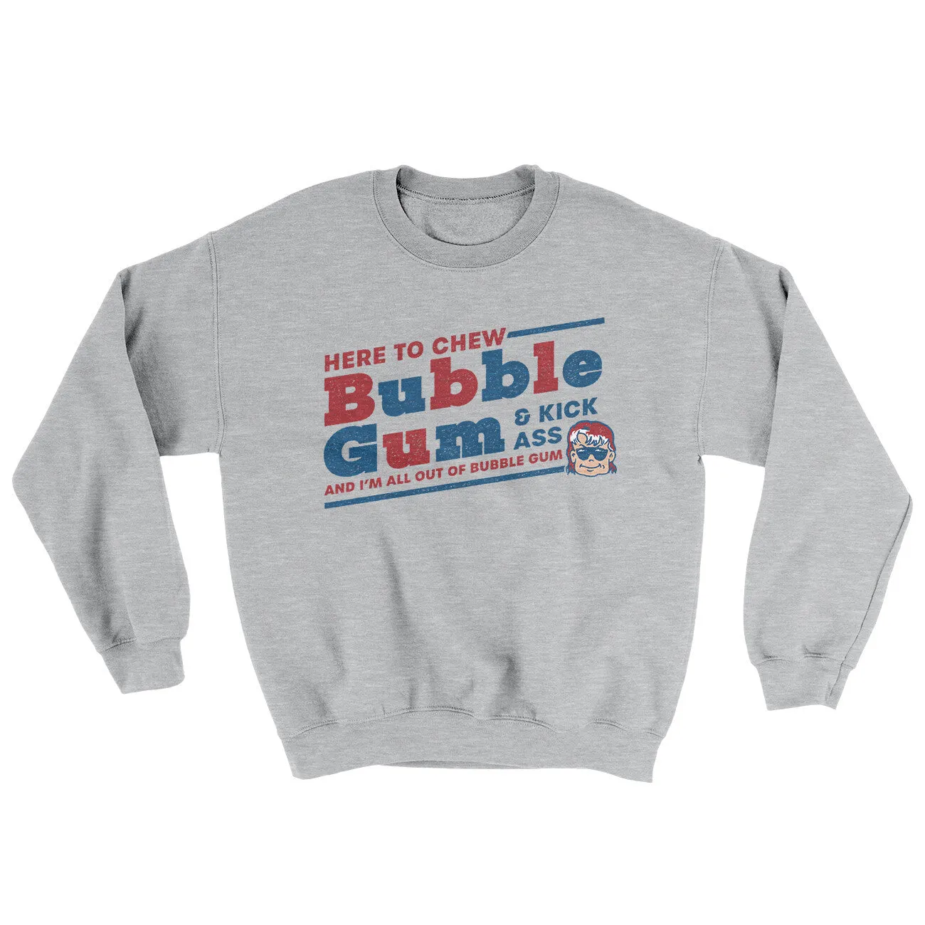 Here To Chew Bubble Gum Ugly Sweater