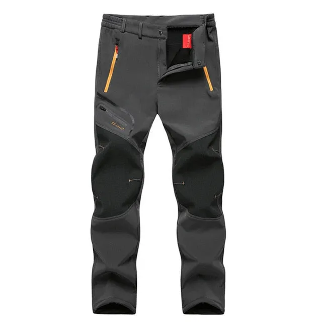 Oversized Men Winter Fleece Waterproof Outdoor Pants