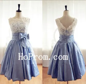 Short Lace Prom Dress,Prom Dresses,Evening Dress With Bow